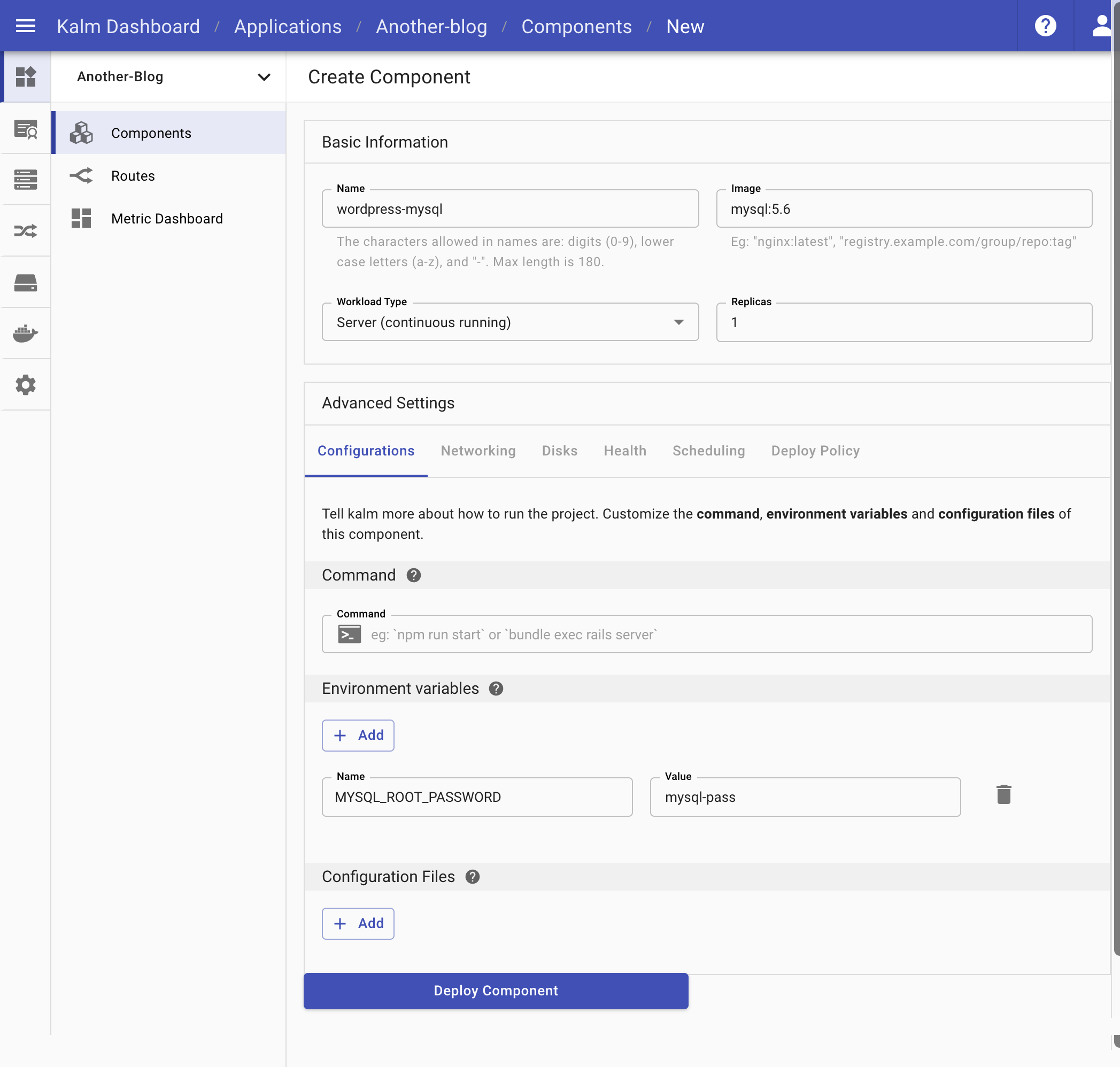 Add Database Component 1